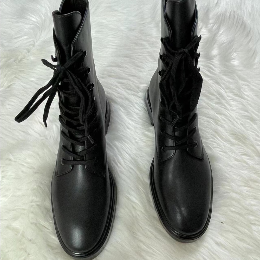 NWT $695 STUART WEITZMAN Mckenzee leather combat boots